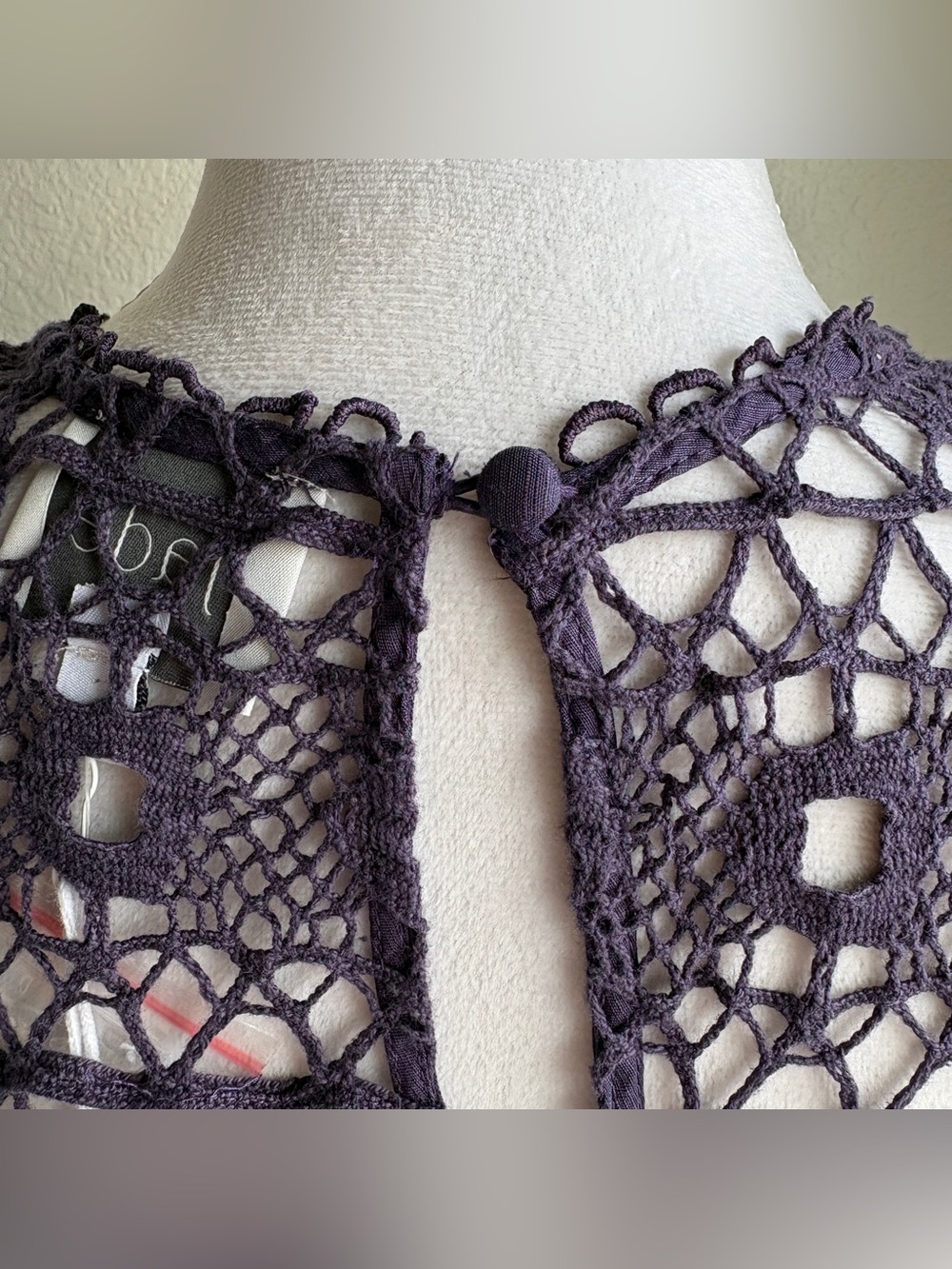 NWT Jade by Johnny Was Mitska Lace Mini Dress in Deep Plum M - Picture 4 of 7